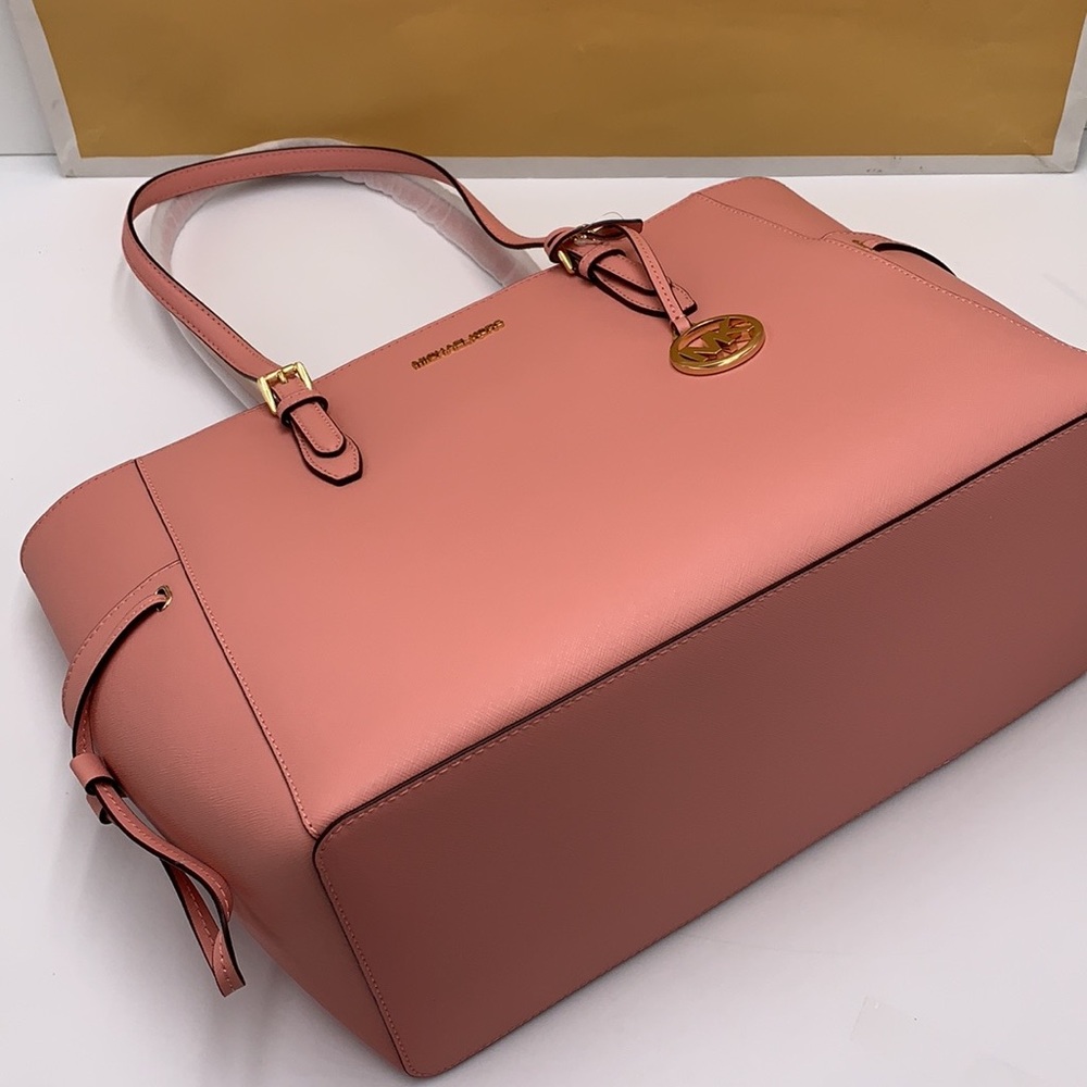 MICHAEL KORS GILLY LARGE DRAWSTRING TRAVEL TOTE PRIMROSE COLOR - Picture 9 of 15